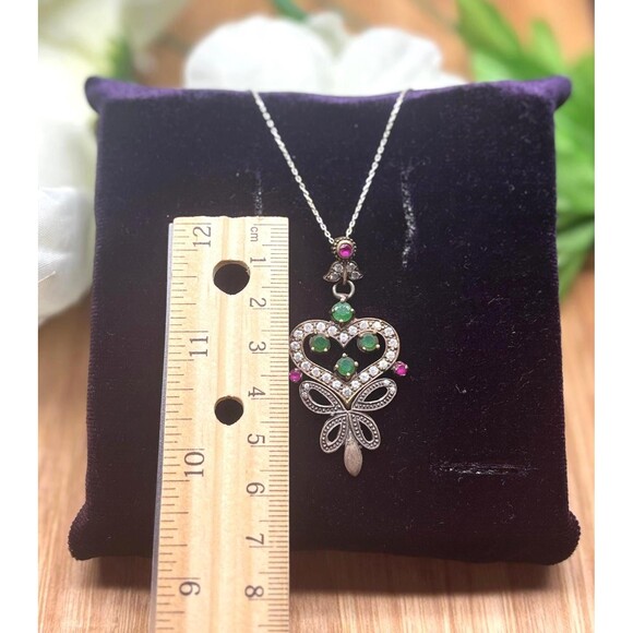 925 Sterling Silver Turkish Vintage Necklace for Women, NEW, Antique - Picture 2 of 4